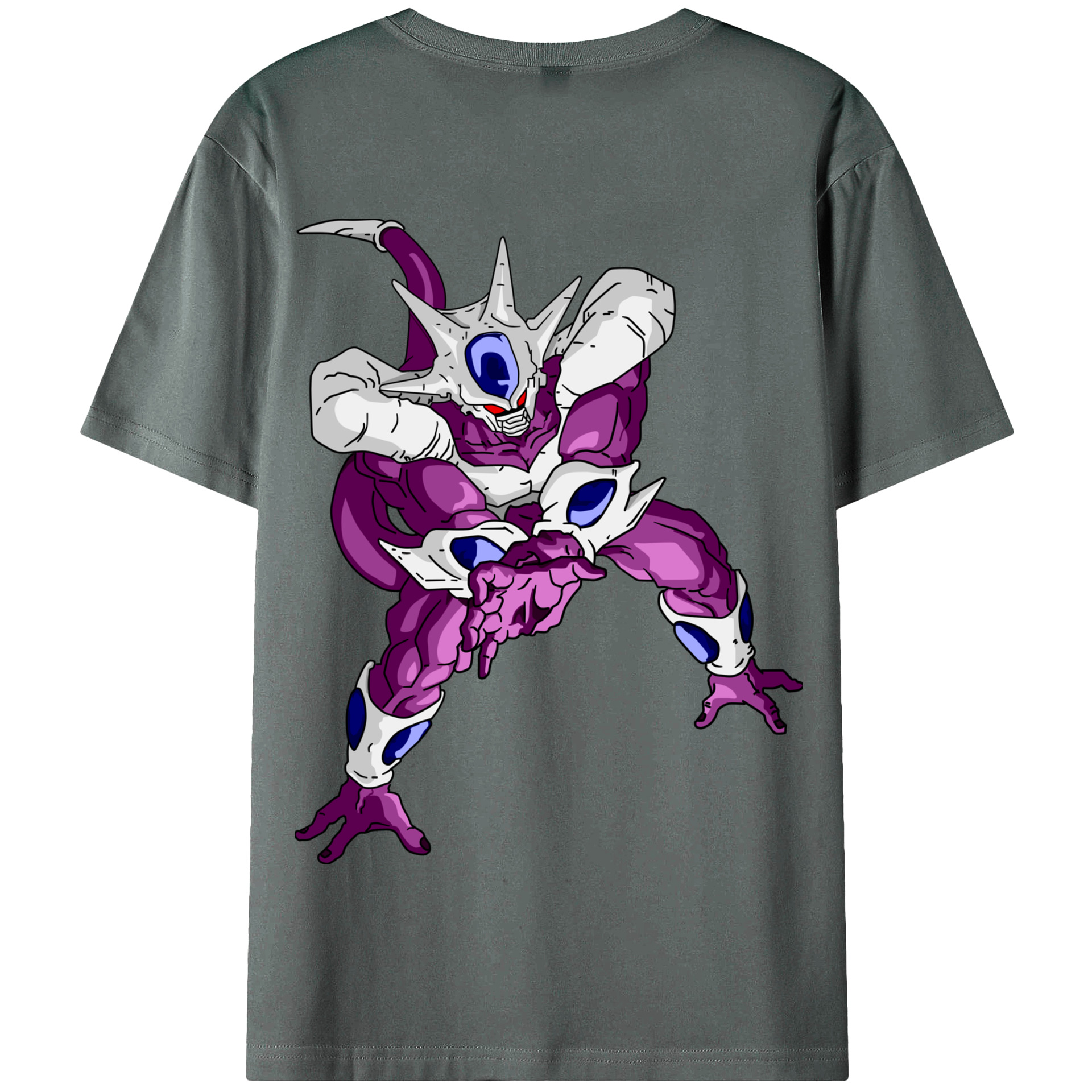 （画像用） ドラゴンボール クウラ DRAGON BALL Cooler Coora 綿100％半袖Tシャツ（背面プリント）